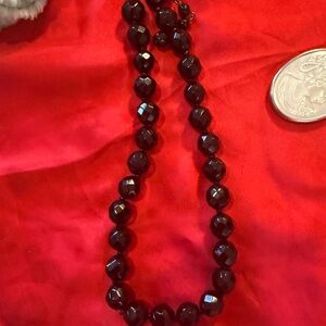 Elegant Vintage Black Onyx Beaded Necklace